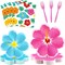 96 Pcs Hawaiian Luau Party Supplies, Party Tableware Set Serves 24 Guests